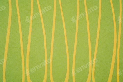 Preview: Abstract acrylic marker texture with yellow hand drawn lines on green paper background