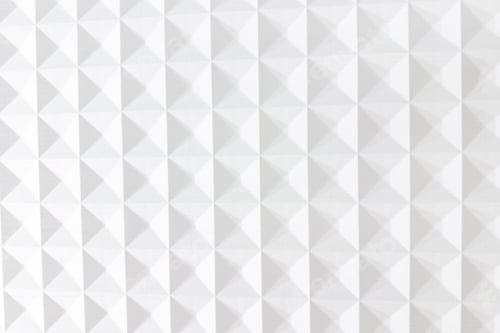 Preview: White seamless abstract background with repeating geometric pyramid shapes forming a textured surfac