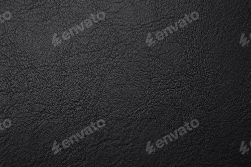 Preview: Close up view of dark black artificial leather surface texture with fine detailed grain background p