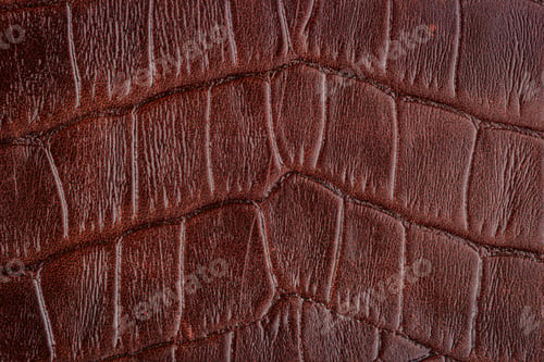 Preview: Dark leather texture close up, reptile skin surface with worn matte pattern background