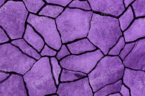 Preview: Cracked purple stone wall pattern