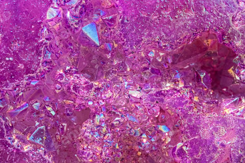 Preview: Close up of amethyst geode showing crystalline formations