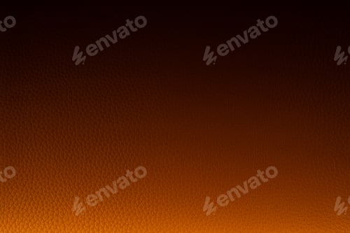 Preview: Close up of textured leather surface with warm orange to dark brown gradient background for design