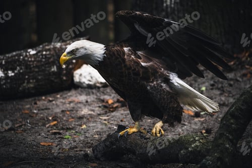Preview: A bald eagle deploying its wings
