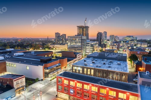 Preview: Kitchener, Ontario, Canada Downtown Cityscape