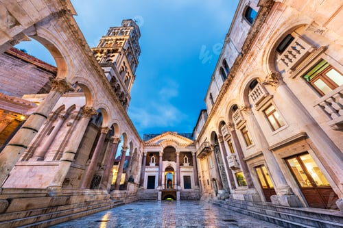 Preview: Split, Croatia from the Peristyle at Blue Hour