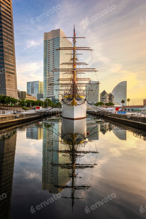 Preview: Yokohama, Japan Dawn Cityscape