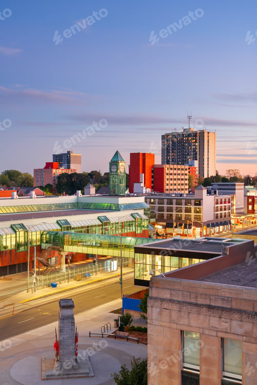 Preview: Kitchener, Ontario, Canada Downtown City Skyline