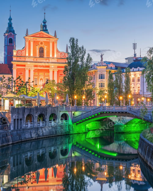 Preview: Ljubljana, Slovenia over the Ljublanica River