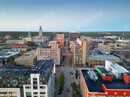 Preview: Lincoln, Nebraska, USA Downtown City Skyline