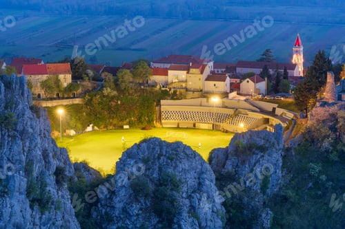 Preview: Imotski, Croatia at Blue Hour