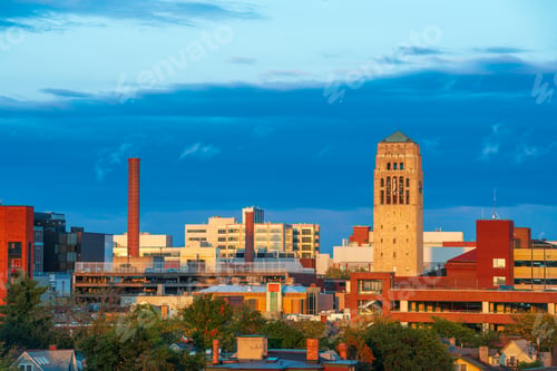 Preview: Ann Arbor, Michigan, USA Downtown Skyline