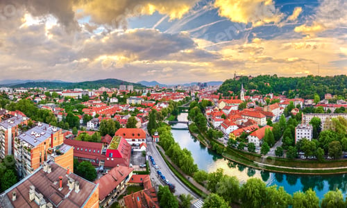 Preview: Ljubljana, Slovenia over the Ljublanica River