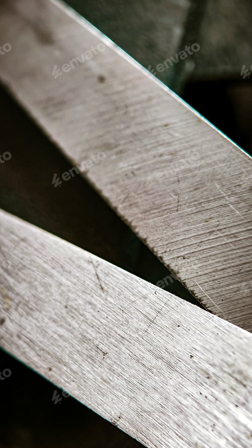 Preview: Brushed Metal Bars Close Up Industrial Texture