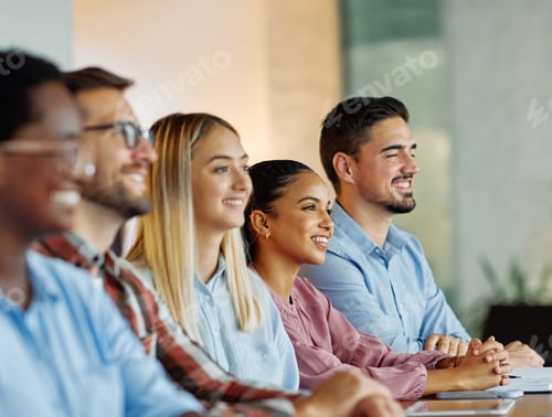 Preview: Business Team Businesswoman Success Meeting Office Teamwork Happy Portrait Businessman Together Educ
