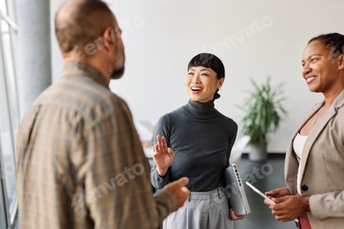 Preview: Business Meeting Businesswoman Woman Young Office Presentation Colleague Group Teamwork Seminar Docu