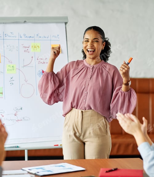Preview: Young Business People Meeting Office Teamwork Group Whiteboard Presentation Seminar Woman Businesswo