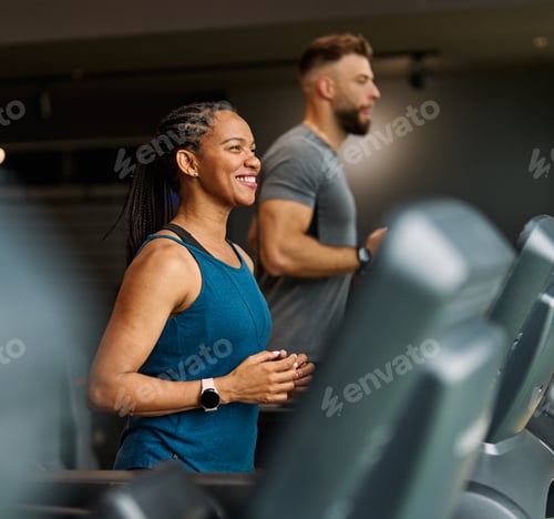 Preview: Gym Sport Fitness Exercise Health Healthy Woman Treadmill Training Running Equipment Fit Machine Act