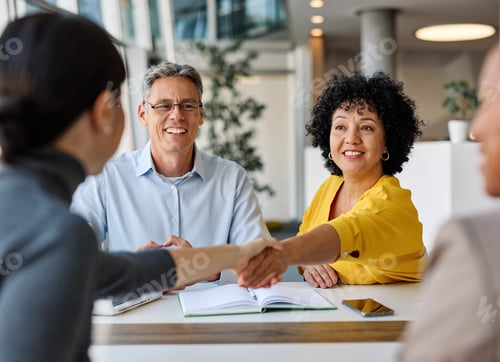 Preview: Business Businesswoman Handshake Meeting Agreement Office Teamwork Partner Hand Shake Friend Shakin