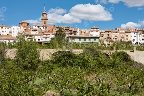 Preview: Picturesque village of Calanda. Teruel, Bajo Aragon. Spain