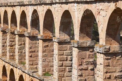 Preview: Historical roman aqueduct in Tarragona, Devilsl point. Catalonia. Spain