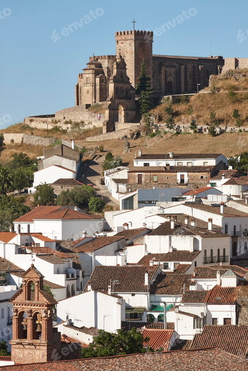 Preview: Andalusian village. Aracena. Church and castle. Huelva, Spain
