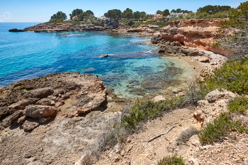 Preview: Picturesque mediterranean beach in Tarragona. Cala Mosques. Catalonia coastline, Spain