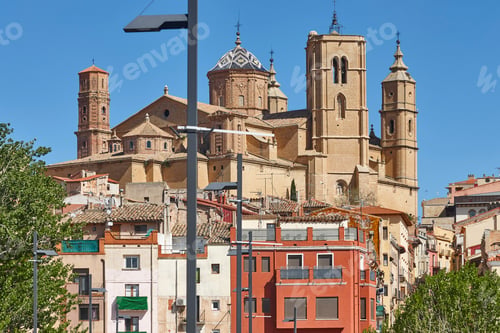 Preview: Alcaniz historic medieval church. Famous town in Teruel, Aragon. Spain