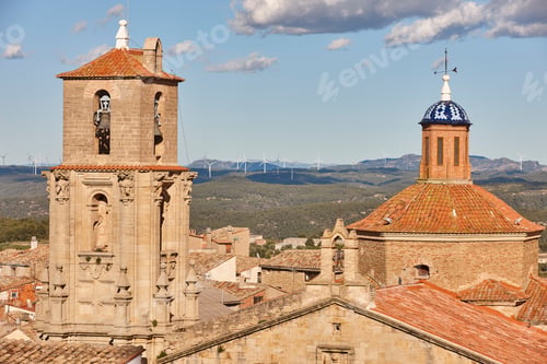Preview: Medieval village of Calaceite. Picturesque viewpoint. Teruel, Aragon. Spain