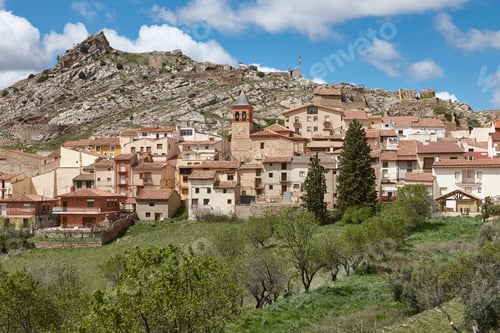 Preview: Picturesque village of Gargallo. Sierra de Arcos. Teruel, Aragon. Spain