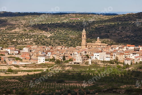 Preview: Picturesque village of Valdeagorfa. Sierra de Arcos. Teruel, Bajo Aragon. Spain