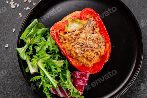 Preview: Peppers stuffed with meat main course meat dish tasty snack fresh, delicious, gourmet food, backgrou