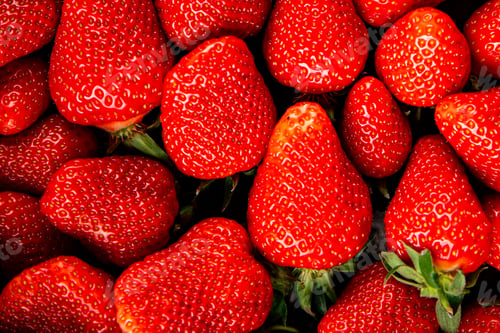 Preview: Strawberries ripe, juicy berries tasty snack fresh, delicious gourmet food background on the table,