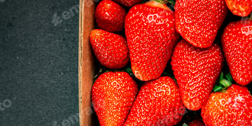 Preview: Strawberries ripe, juicy berries tasty snack fresh, delicious gourmet food background on the table,