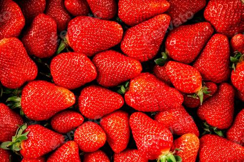 Preview: Strawberries ripe, juicy berries tasty snack fresh, delicious gourmet food background on the table,