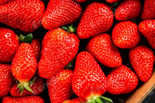 Preview: Strawberries ripe, juicy berries tasty snack fresh, delicious gourmet food background on the table,