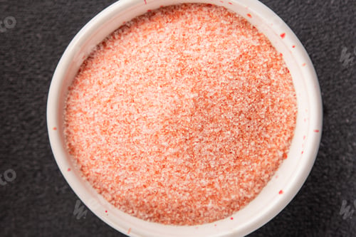 Preview: Pink salt finely ground Himalayan salt and spices tasty snack fresh delicious gourmet food backgroun