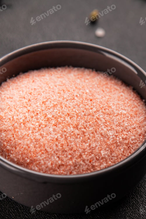 Preview: Pink salt finely ground Himalayan salt and spices tasty snack fresh delicious gourmet food backgroun