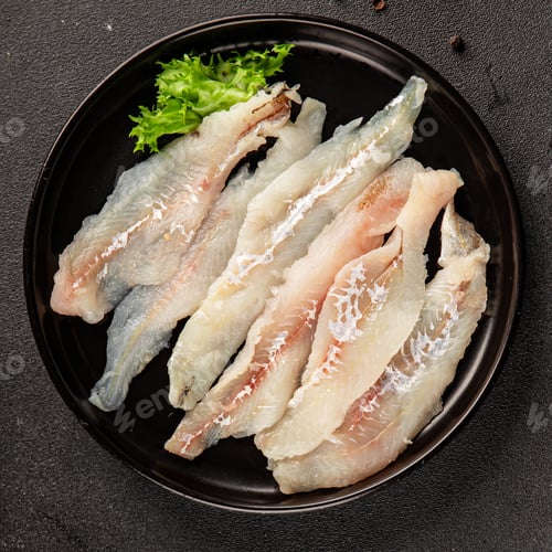 Preview: Whiting fish raw fillet fresh seafood pescetarian diet tasty snack fresh delicious gourmet food bac