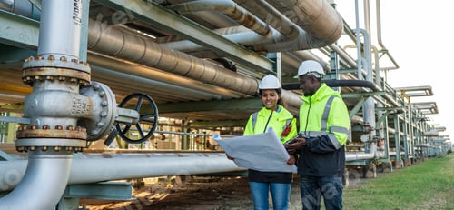 Preview: Mechanical engineer working and checking and inspection gas pipeline