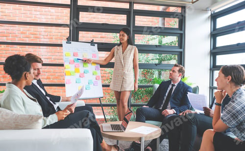 Preview: Multiracial business people having meeting and brainstorming discussed about work in conference room