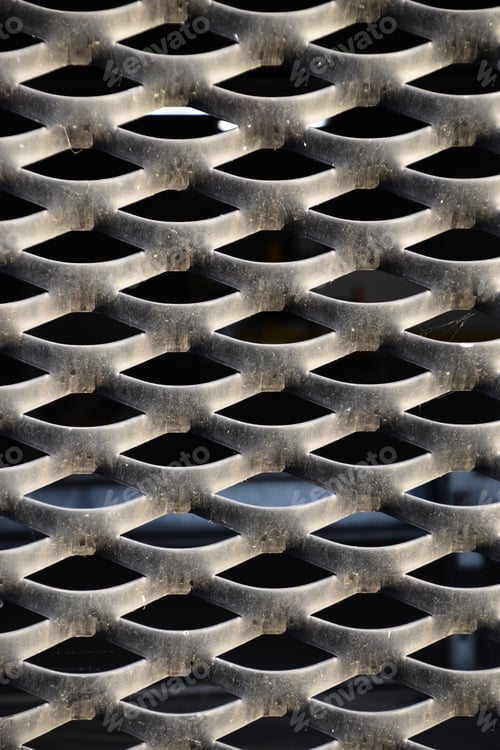 Preview: Perforated Metal Texture on a Building Covering