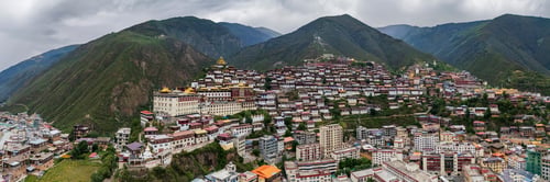 Preview: Elevated View of Baiyu Monastery
Baiyu, Sichuan Province, Kham Tibet,