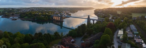 Preview: Aerial View of the Menai Strait Bridge