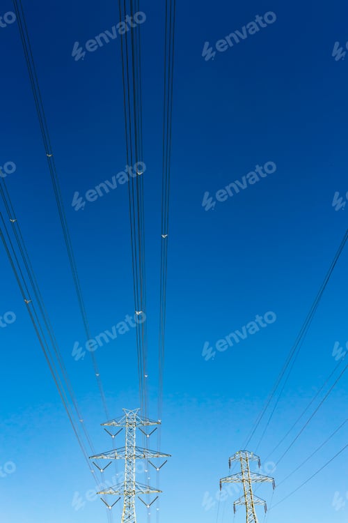 Preview: High transmission towers and lines, Ellensburg.