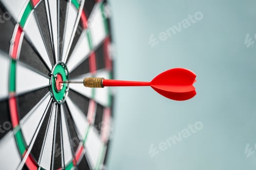 Preview: Target objective success goal dart. Bullseye growth aim. Strategy performance.