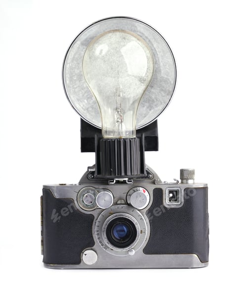 Preview: Vintage film camera isolated on white background