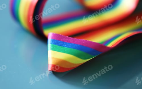Preview: Rainbow Pride Ribbon blur background