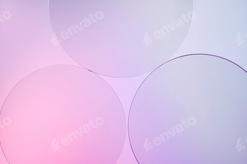 Preview: Transparent round slides creating an abstract background with pink and purple gradients