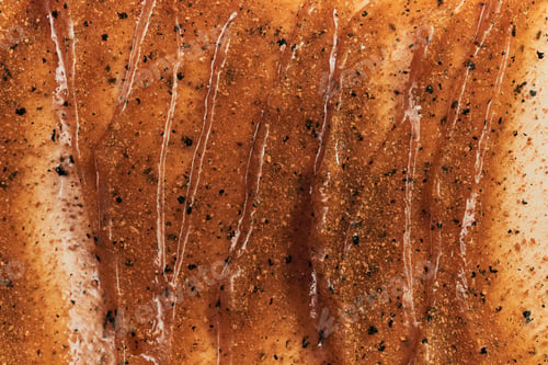 Preview: Abstract brown cosmetic background with granular details and vertical wet lines